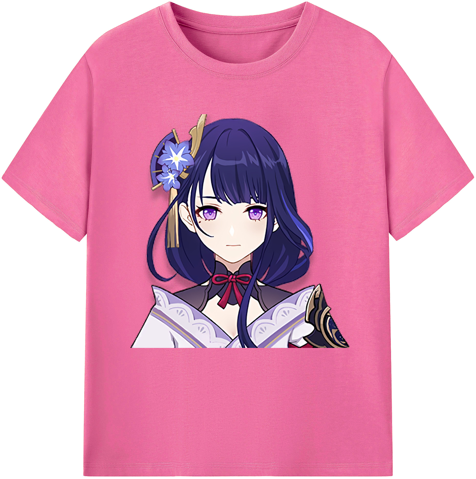 げんし神 雷電将軍 らいでんしょうぐん genshin Raiden Shogun レディースカジュアルプリントTシャツ（綿100％）